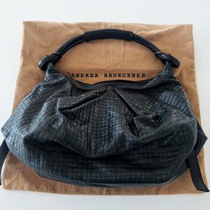 Andrea Brueckner Woven Leather Boho Bag Saddle